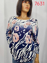 Свитер Lida 7631 navy-pink - делук