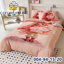 Тепла дитяча велюрова постіль 004-94-15-20 girl - делук