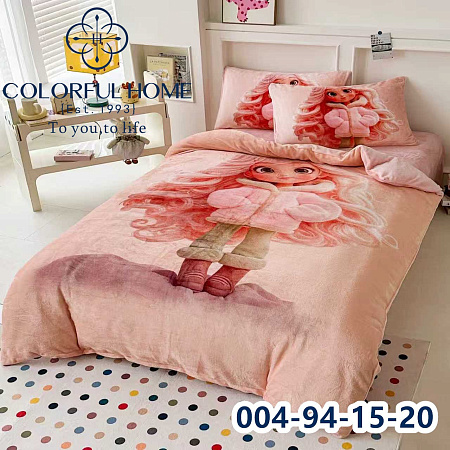 Тепла дитяча велюрова постіль 004-94-15-20 girl - делук