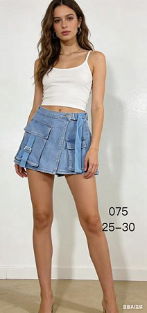 Юбка-Шорты Newjeans 075 l.blue - делук