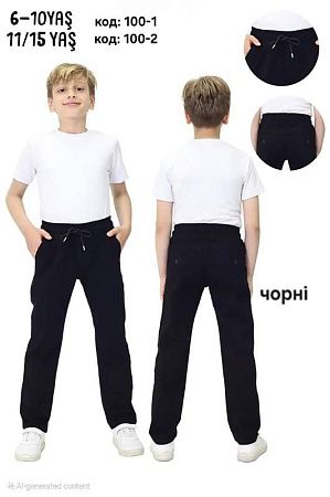 Штаны Mmz 100-1 black - делук