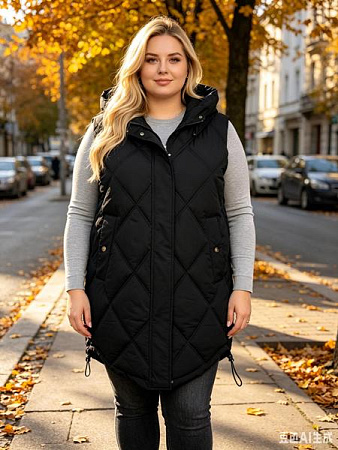 Жилетка Jacket 6605 black - делук