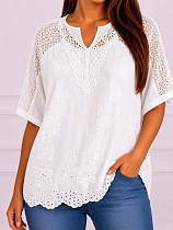 Блузка Elena&Vika 26032 white - делук