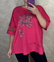 Футболка Levisha 26035 crimson - делук