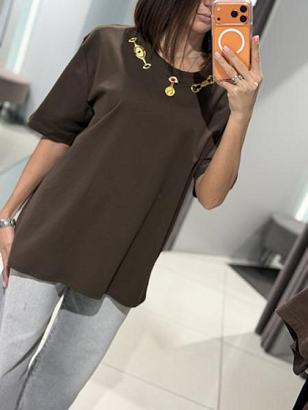 Футболка Comod 5708 brown - делук