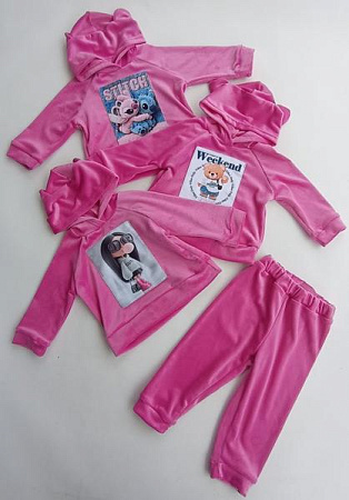 Костюм Спорт Meloria ML3309 pink-white - делук