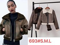 Дубленка Yafeier 693 brown-white - делук