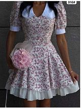 Платье Шаолинь V016 white-pink - делук