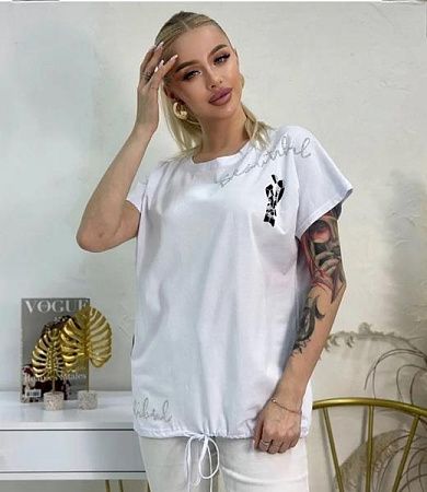 Футболка Elena&Vika 25308 white - делук