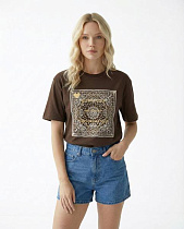 Футболка Nefertiti NF234 brown - делук
