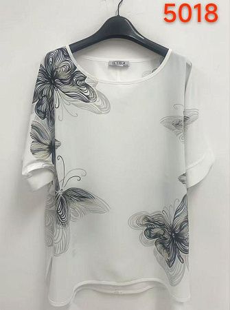 Футболка Lida 5018 white-grey - делук