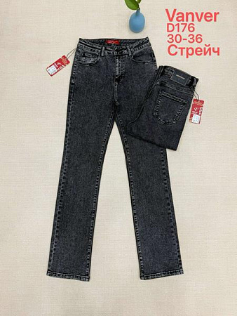 Джинсы Vanver D176 d.grey - делук