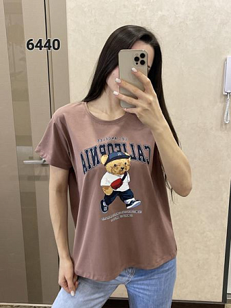 Футболка Fsn 6440 brown - делук