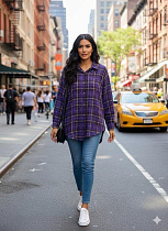 Рубашка Estima 7753 violet - делук