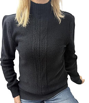 Свитер Elena&Vika 34037 black - делук