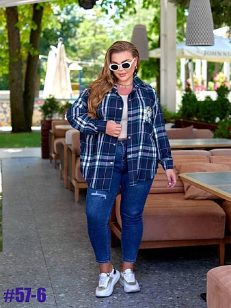 Рубашка Bat 57-6 navy - делук