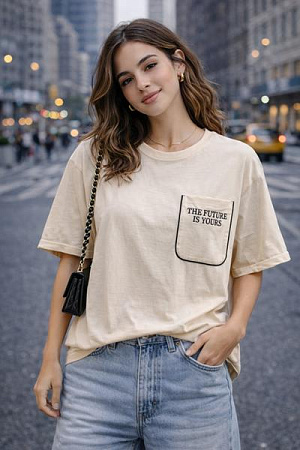 Футболка Major 60156 beige - делук