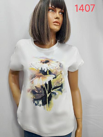Футболка Lida 1407 white - делук