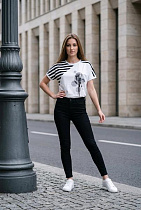 Футболка Kosta 2803 white-black - делук