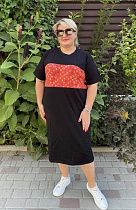 Платье Bat 731 black-orange - делук