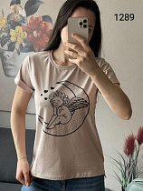 Футболка Fsn 1289 beige - делук