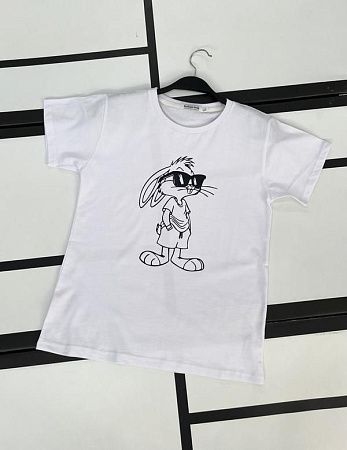 Футболка Kosmy 301 white-black - делук