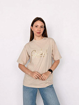 Футболка Fsn 7182 beige - делук