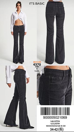 Джинсы Jeans Style 4370-26W5-1 black - делук