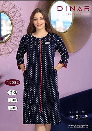 Халат Sss Annet DO-D10582 navy - делук