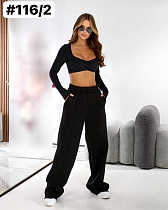 Штаны Спорт Global 116-2 black - делук