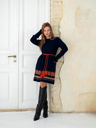 Платье Liza Brend 1109 navy-red - делук