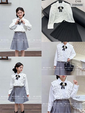 Блузка Fashion Kids C103 white - делук