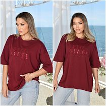 Футболка Modnulya 3509 wine - делук
