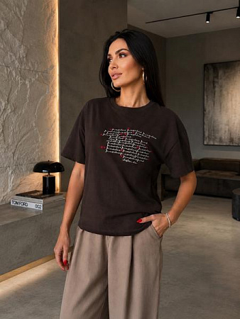 Футболка New Season F055 brown - делук