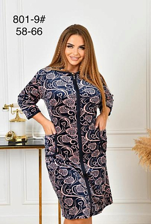 Халат Estima 801-9 black-peach - делук