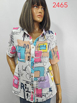 Рубашка Lida 2465 white-pink - делук