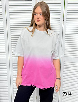 Футболка Mmc Clothes 7314 white-pink - делук