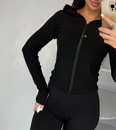 Кофта Lora LR1051 black - делук