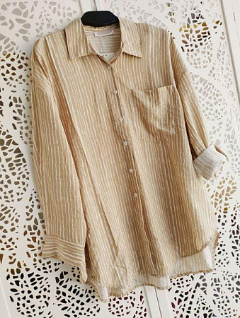Рубашка Lora LR1255 beige - делук