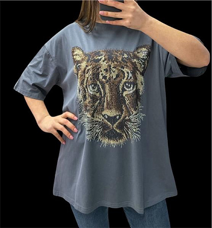 Футболка Elena&Vika 25101 grey - делук