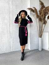 Платье Liza Brend 1107 black-pink - делук