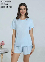 Пижама Brilliant 70413 l.blue - делук