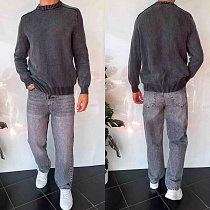 Свитер Three Black 2382 grey Свитер Three Black 2382 grey - делук