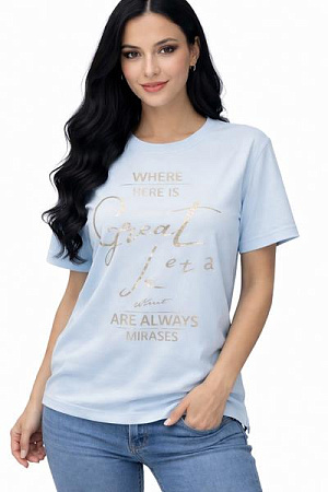 Футболка Elena&Vika 25033 l.blue - делук