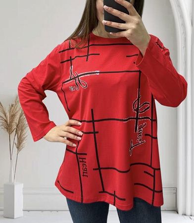 Свитер Elena&Vika 27084 red - делук