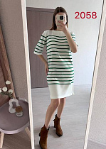 Платье Fsn 2058 white-green - делук