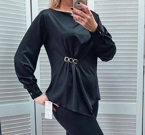 Блузка Nefertiti 1646 black - делук