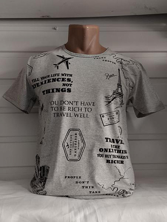 Футболка Panda 1808 grey - делук