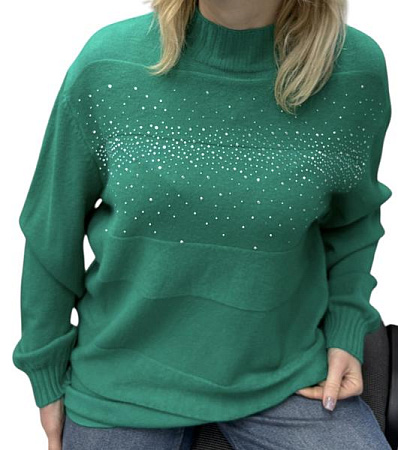 Свитер Elena&Vika 24070 green - делук