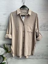 Рубашка New Season 8602 beige - делук